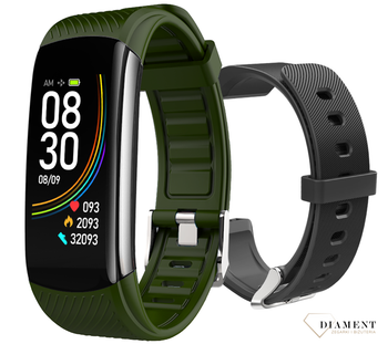 Smartwatch opaska sportowa Rubicon Rnce59 z dodatkowym paskiem w kolorze zielonym.png